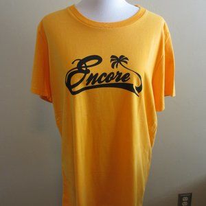 ENCORE FRESHLY LAUNDERED BRAND BRIGHT YELLOW ORANGE T-SHIRT LARGE NWT